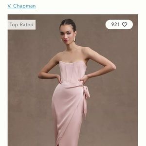 V. Chapman June Corset Front-Slit Gown